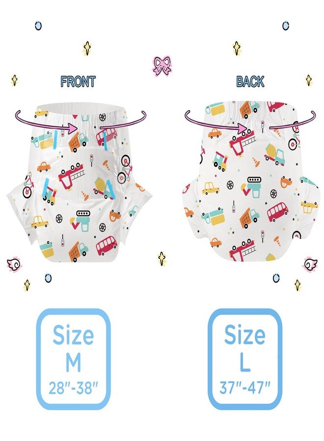CutiePlusU Adult Diapers 2 Pieces, Incontinence Briefs with Tabs for Women and Men, Maximum Overnight Absorbency- Busy Driver (Large 37"-47") - Image 4